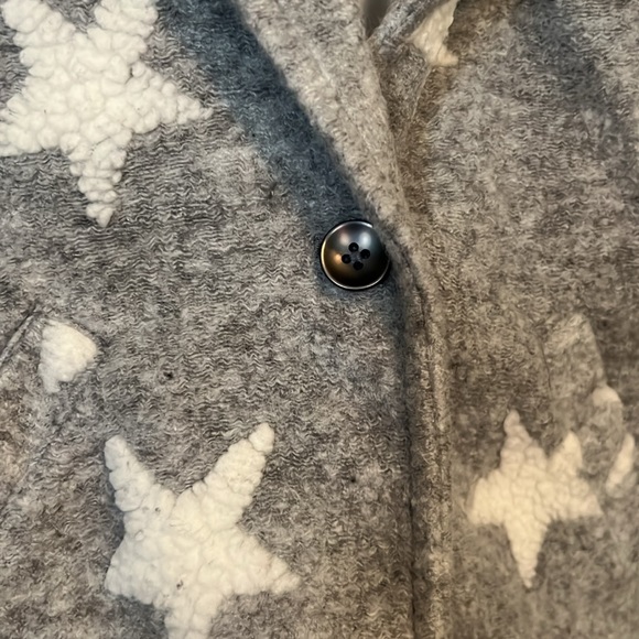 Baby Gap Gray And White Star Coat Size 4 - Picture 4 of 15